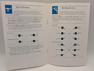 Epyx Winter Games, Manual