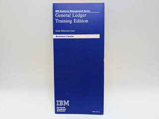 IBM General Ledger Training Edition, Quick Reference Card