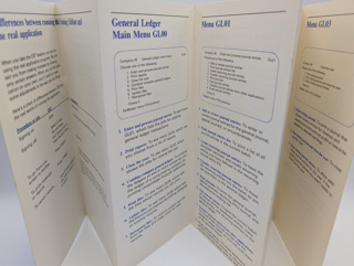 IBM General Ledger Training Edition, Quick Reference Card