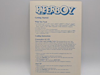 Mindscape Paperboy, Manual