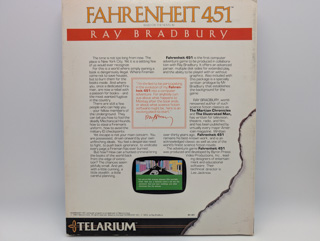 Telarium Fahrenheit 451, Cover (back)